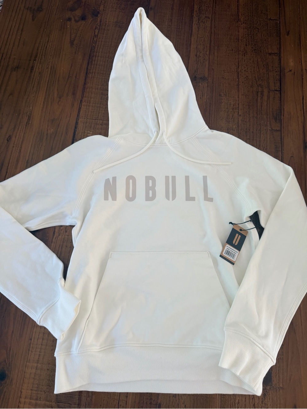 NOBULL White Logo Hoodie - women’s Pullover xs nwt